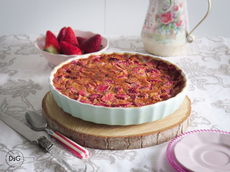 clafoutis de fresas sin gluten