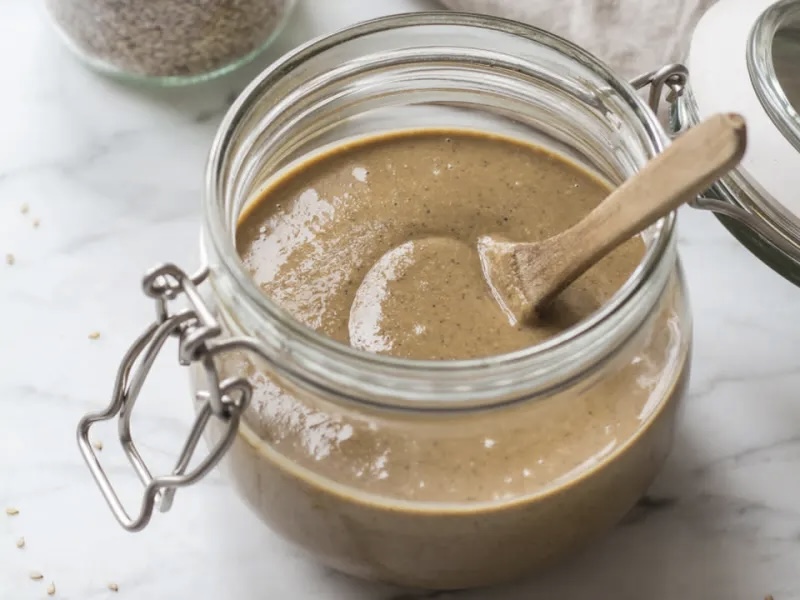 Recta de tahini casero sin gluten