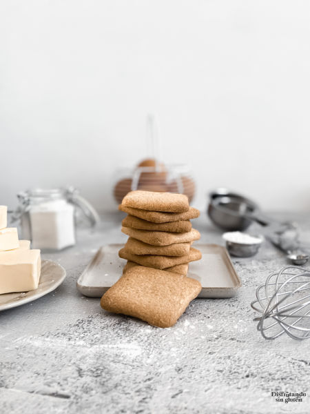 Recta de galletas de mantequilla sin gluten