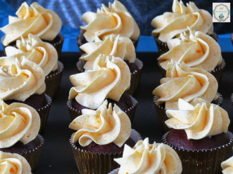 receta mini cup cakes sin gluten de chocolate y mango