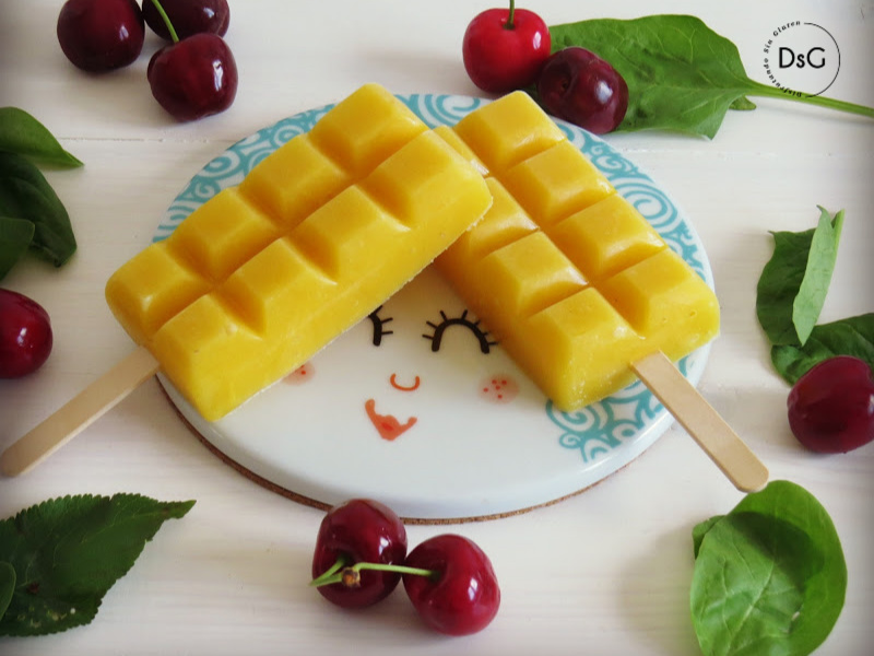 deliciosos polos casero de mango sin gluten