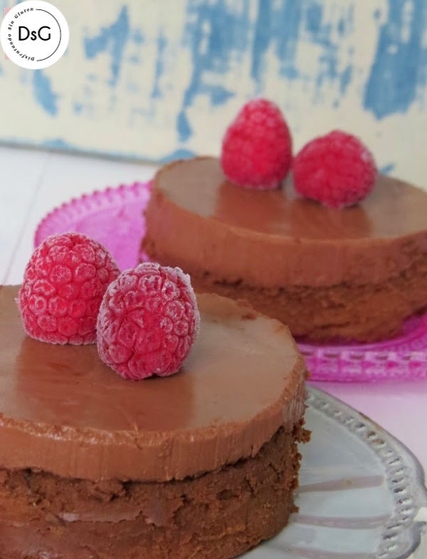 tarta de queso y chocolate sin gluten