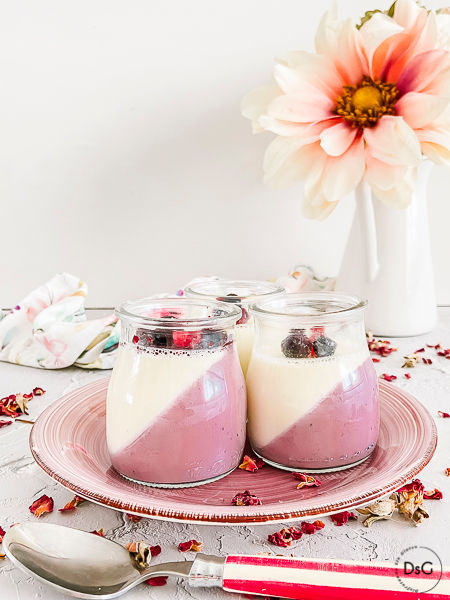 Panna Cotta de chocolate blanco y frutos rojos