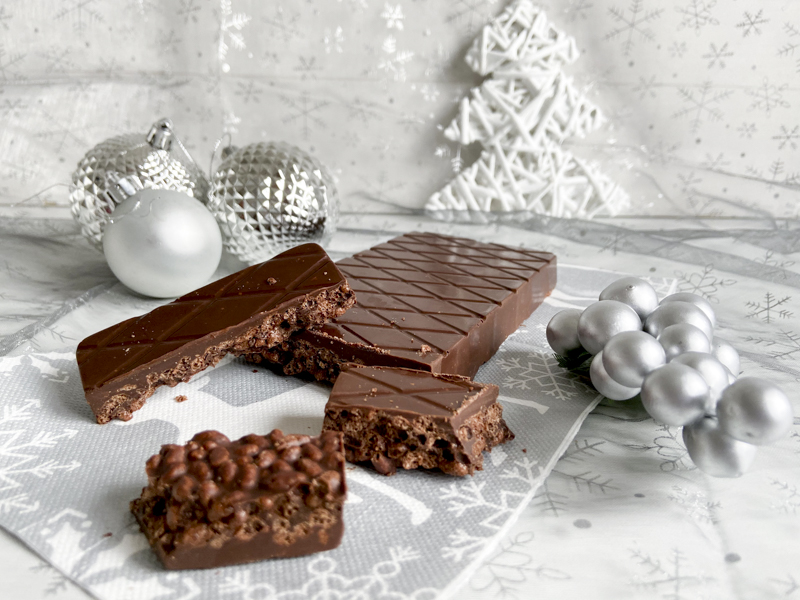 turron de chocolate y cereales sin gluten