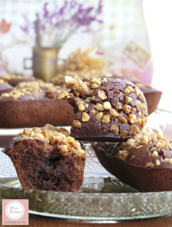 financiers de chocolate sin gluten