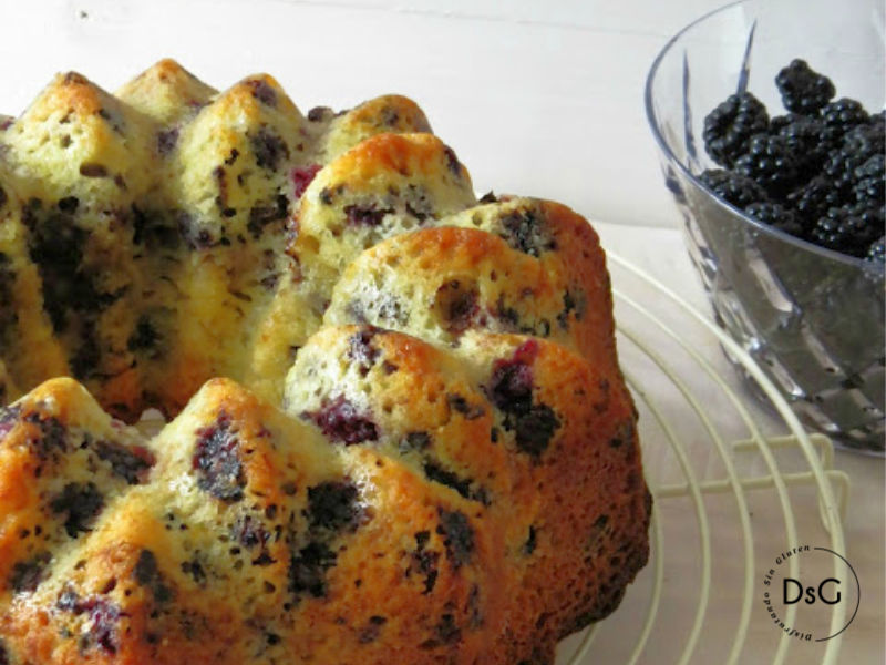 receta de bundt cake de moras sin gluten