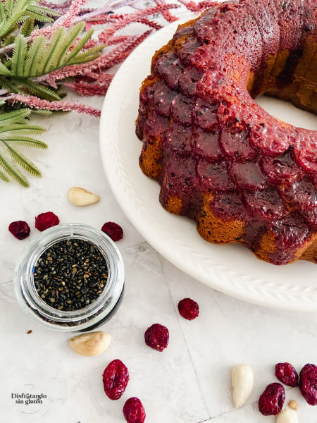 Bizcocho sin gluten de arándanos