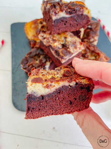 Brownie red velvet sin gluten