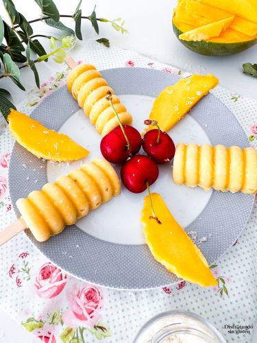 Receta de helado de mango y coco