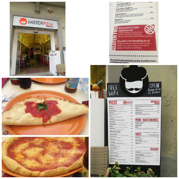 Restaurante sin gluten Mr Pizza en Florencia