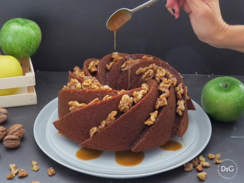 receta de bundt cake de manzana y toffe sin gluten