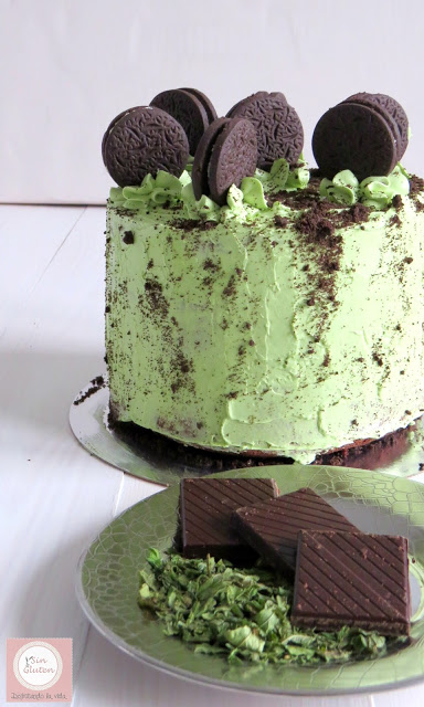 bizcocho de chocolate y menta sin gluten