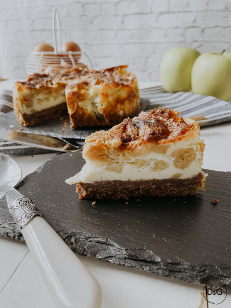 tarta de queso mascarpone, manzanas y canela sin gluten