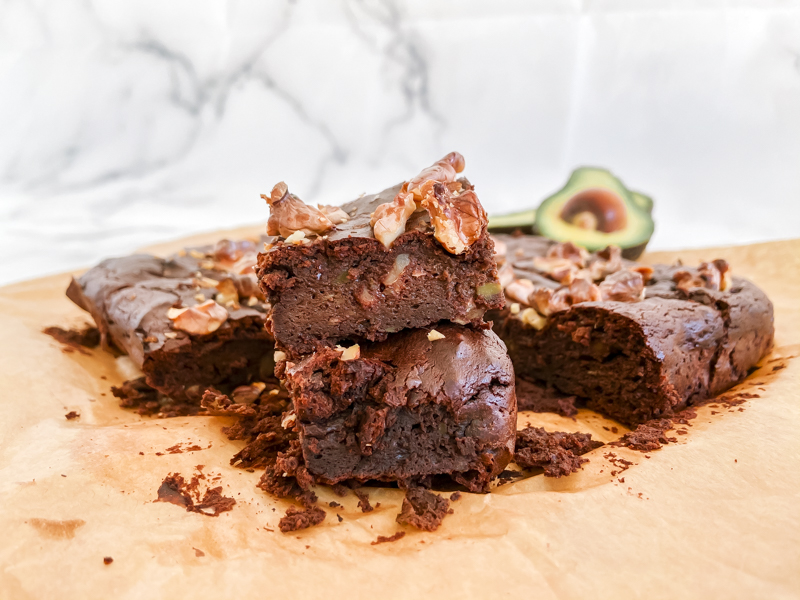 Brownie de aguacate sin gluten