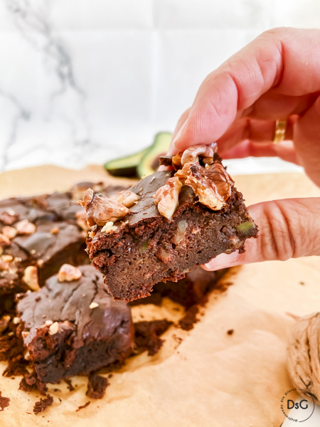 Brownie sin gluten de aguacate