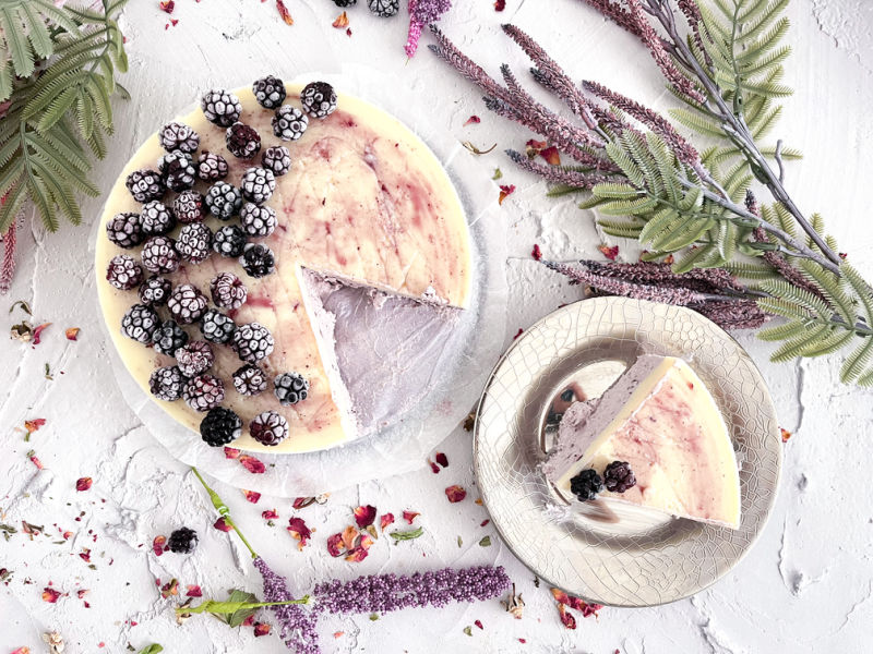 Tarta de queso y moras sin gluten