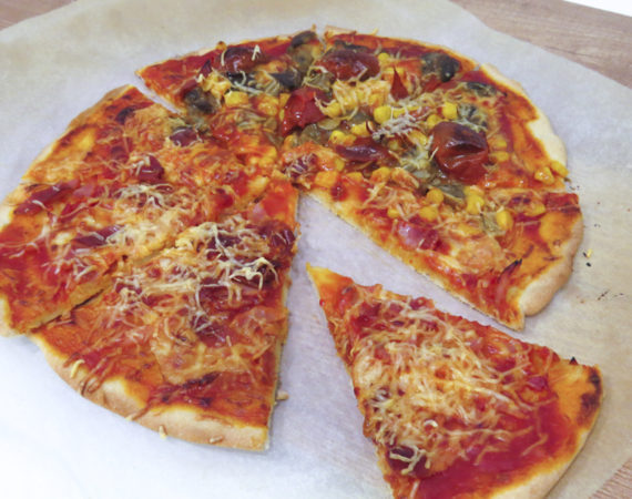 Masa de pizza sin gluten