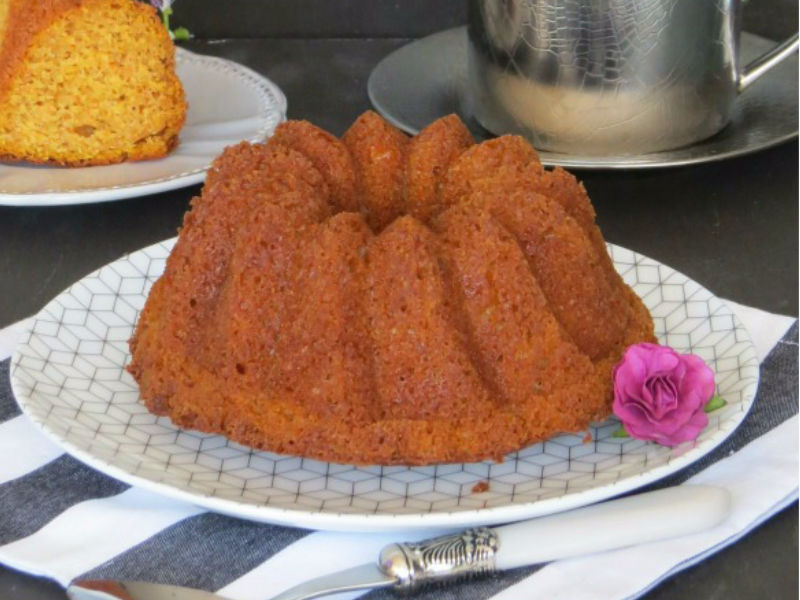 receta de Bundt cake de calabaza y queso sin gluten