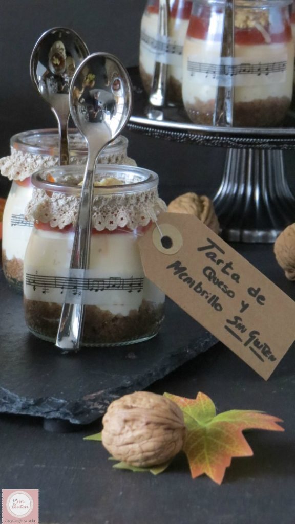 tarta queso en vasitos