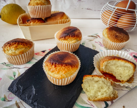 Magdalenas de nata sin gluten