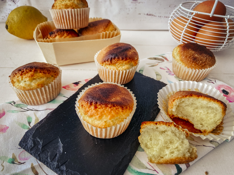 Magdalenas de nata sin gluten