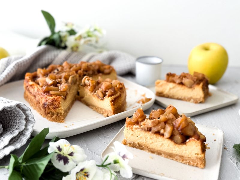 Receta de tarta de queso y caramelo salado sin gluten