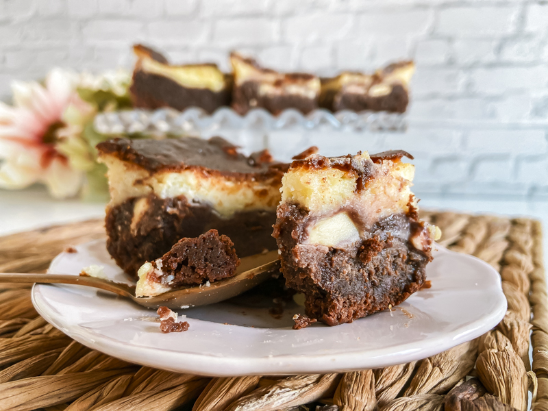 brownie cheesecake sin gluten