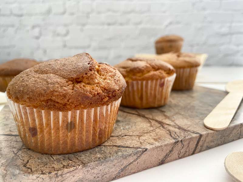 magdalenas de jengibre y miel sin gluten