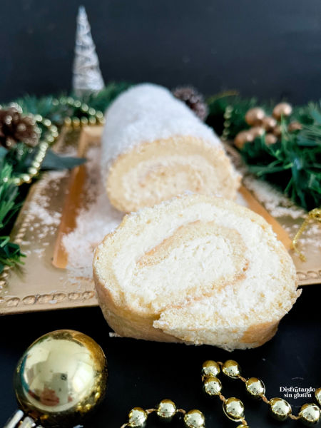 Brazo de gitano de coco sin gluten