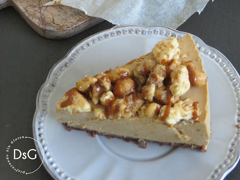 Tarta de queso de dulce de leche