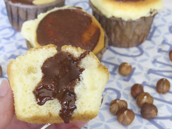 muffins sin gluten de mascarpone y avellanas