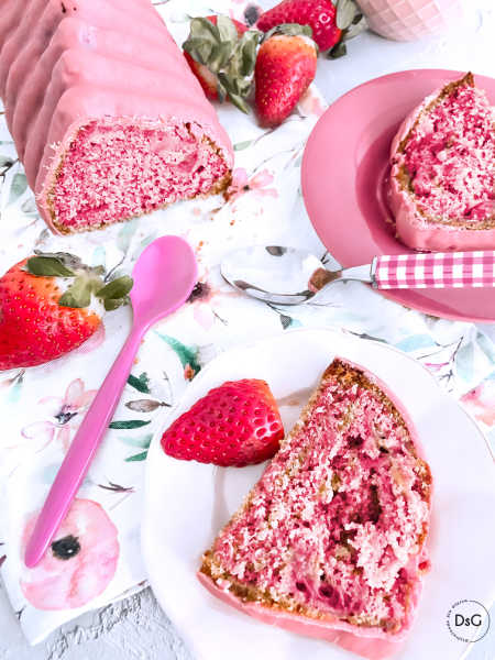 Bizcocho sin gluten de fresas