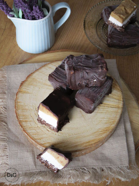 barritas saludables de chocolate y coco sin gluten