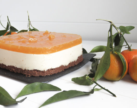 Tarta de queso y mandarinas sin gluten