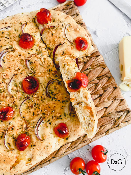 Focaccia de queso sin gluten