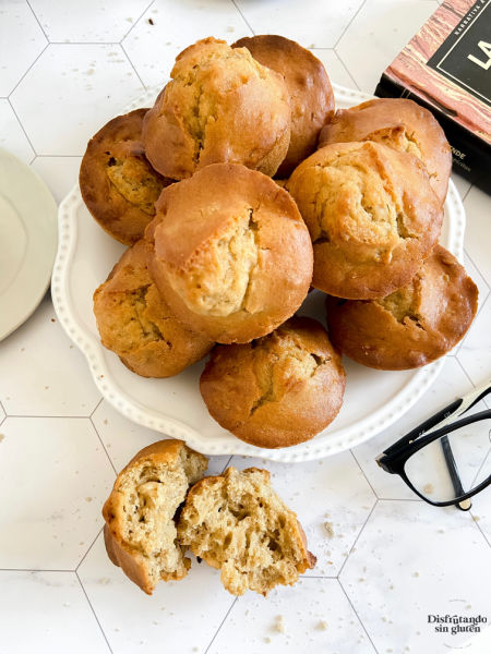 Magdalenas sin lácteos ni gluten