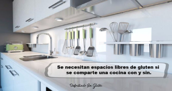 una cocina libre de gluten