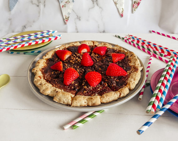 Pizza de chocolate sin gluten