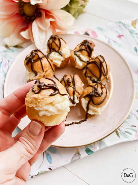 Petit choux sin gluten y crema pastelera