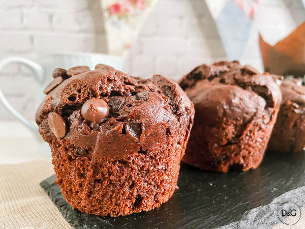 muffins de chocolate sin gluten