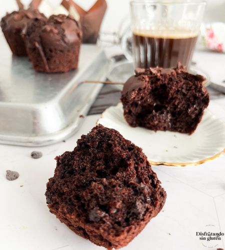 Muffins de chocolate sin gluten