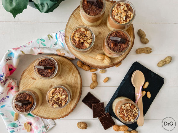tarta mousse de cacahuetes y chocolate sin gluten