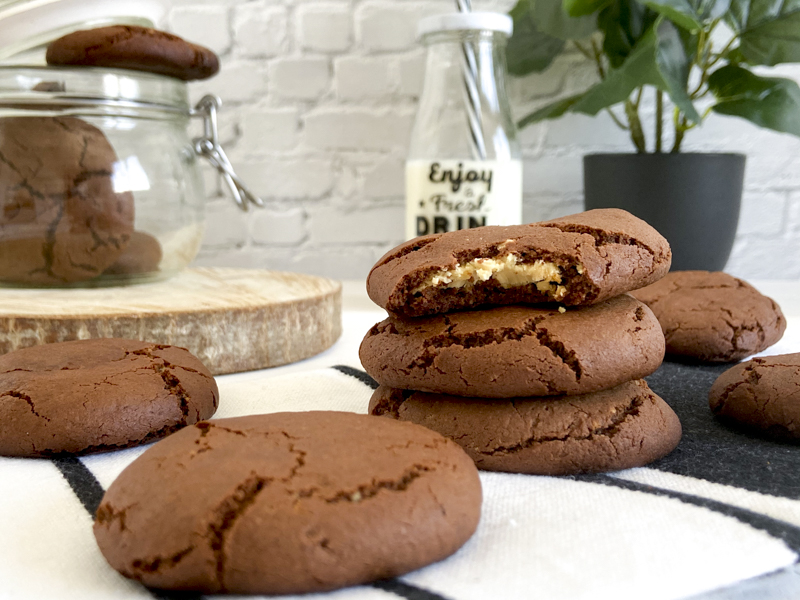 Galleta de chocolate y leche condensada sin gluten