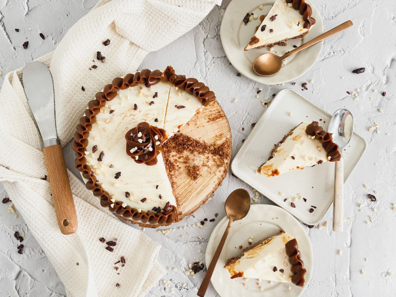 Tarta de queso y leche condensada