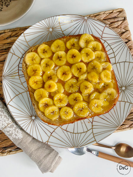 Receta de tarta de queso y plátanos