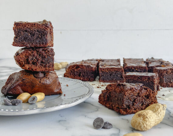 Brownie de mantequilla de cacahuetes