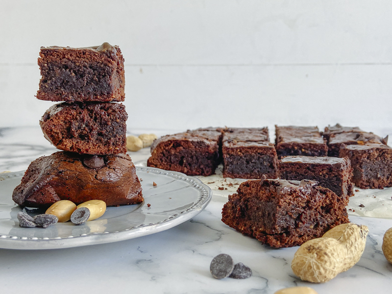 Brownie de mantequilla de cacahuetes