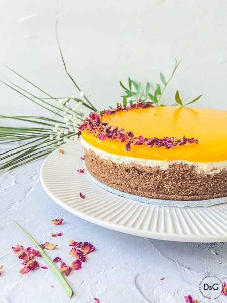 Tarta de queso y mango sin gluten