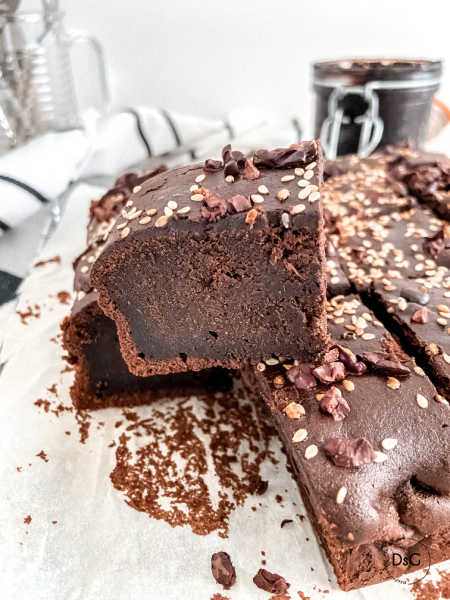 brownie de humus de chocolate sin gluten