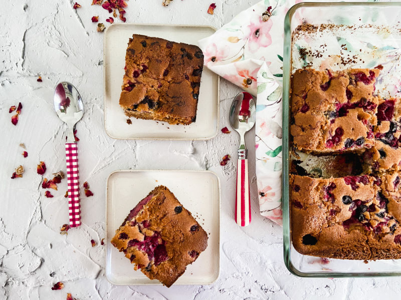 Pastel de frutos rojos